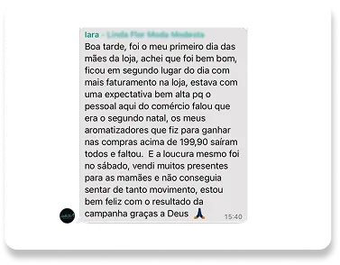 Depoimento 1 de lojista que aplicou o plano de ação