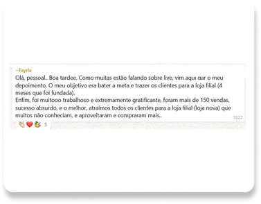 Depoimento 6 de lojista que aplicou o plano de ação